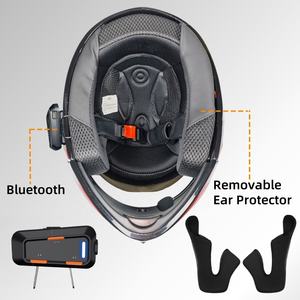 Casques Moto Modulaires Unisexes Haut de Gamme pour Adultes avec <span class=keywords><strong>Bluetooth</strong></span> Anti-Choc en ABS, Protection de Tête pour Cyclisme et Moto - Product Image 3