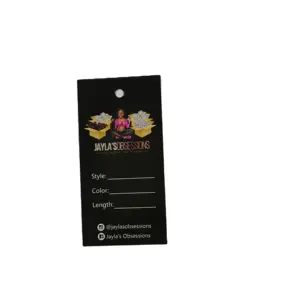 कस्टम लोगो लक्जरी कार्ड पुनर्नवीनीकरण कपड़े परिधान स्विंग swimwear के कागज उभरा लटका टैग Hangtag कार्ड लेबल के लिए कपड़े