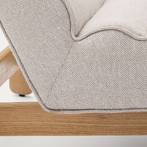 Salon inclinable avec terrasse d'hôtel moderne Chambres modernes Lounge <span class=keywords><strong>Club</strong></span> Coffee Shop <span class=keywords><strong>Fauteuil</strong></span> <span class=keywords><strong>beige</strong></span> en bois de chêne massif naturel - Product Image 5