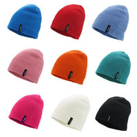 Bonnet en tricot jacquard unisexe automne/hiver, couleur unie, décontracté, pour le ski et les voyages