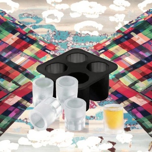 Eco-Friendly Clear <b>Silicone</b> Ice Cube Tray Mold for Shot Glasses Summer Drinking <b>Tool</b> and Ice Shot Glass Mold - Product Image 3