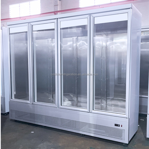 Réfrigérateur à quatre portes pour le refroidissement des aliments Armoire de congélation de la viande de restaurant Meilleure vente Grand réfrigérateur à porte en verre - Product Image 2