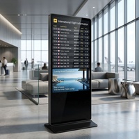 Kiosco de Señalización Digital con Soporte para Suelo Comercial AIYOS, Pantalla LCD 4K para Publicidad, Interactiva con IA, Fabricante OEM ODM