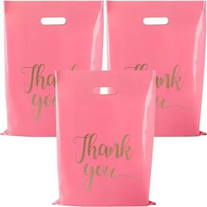 Custom Print Logo High Quality <b>Plastic</b> Shopping Bag HDPE <b>Plastic</b> <b>Packaging</b> Die Cut Handle Carry Bag - Product Image 2