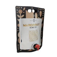 Impression personnalisée 1L-5L aseptique pour le jus de pomme pochette debout sac dans une boîte distributeur de vin en feuille d'aluminium robinet dans une boîte