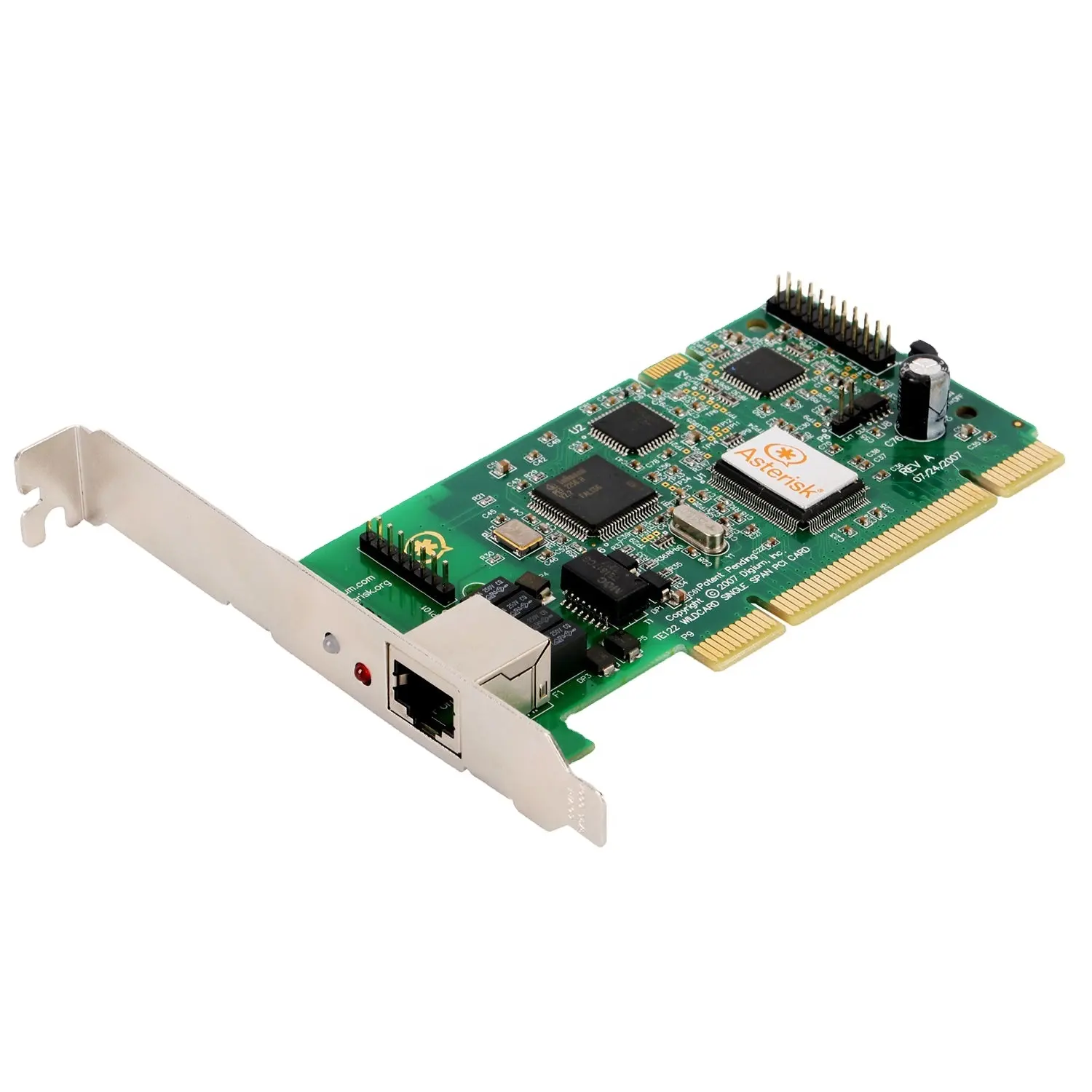 ใหม่ TE122 1พอร์ต E1/T1/J1เครื่องหมายดอกจันการ์ด PCI 2.2สำหรับ Voip IP PBX Digium TE122 Openvox TE110P PRI บัตร Freepbx/elassabel 4