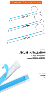 Hướng dẫn hàng ngày đèn Silicone Neon chạy ánh sáng quét Đèn lái 30cm 45cm 60cm xe ánh sáng - Product Image 2