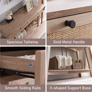 Norvelt โต๊ะคอนโซล46 ''หรูหราทันสมัยดีไซน์ไม้โบราณสำหรับห้องนั่งเล่นและห้องนอน - Product Image 4