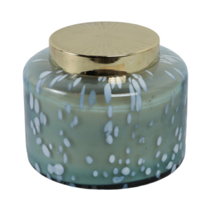Candela Profumata in Vetro Macchiettato, Grande Vaso Decorativo per Interni ed Esterni, Elegante per la Casa - Product Image 1