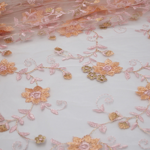 Tulle en polyester doux, tissu en maille transparente brodé de fleurs délicates, pour lingerie féminine, soutiens-gorge, culottes, sous-vêtements, design - Product Image 4