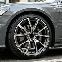 Jante en alliage forgée sur mesure 1 pièce, 5 trous, finition noire usinée, pour voiture de tourisme et véhicule électrique, 15 à 26 pouces Y000