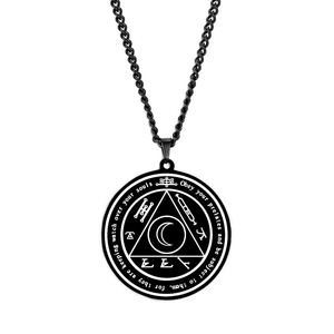 HLSS515 Grimoire of Pope Honorius Símbolos el <span class=keywords><strong>libro</strong></span> de brujería de Honorius Talisman Amulet Collar con colgante de acero inoxidable - Product Image 2