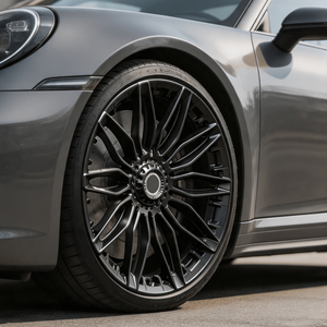 Rines de Aleación Cóncavos Bku 5x130 Forjados con Tapa Central de Bloqueo para <span class=keywords><strong>Porsche</strong></span> 911 Carrera Turbo <span class=keywords><strong>S</strong></span> GT3 RS <span class=keywords><strong>718</strong></span> <span class=keywords><strong>Cayman</strong></span> de 19, 20 y 21 Pulgadas - Product Image 2