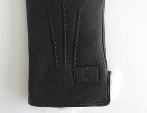 Personnalisé bas quantité minimale de commande classique hommes noir <span class=keywords><strong>hiver</strong></span> chaud imperméable à l'eau mode Iimitatied <span class=keywords><strong>gants</strong></span> en cuir de daim avec doublure en fourrure de lapin - Product Image 6