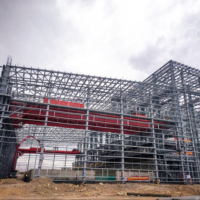 Entrepôt logistique préfabriqué en structure métallique GUANGQIA, bâtiment industriel, usine de construction en structure métallique préfabriquée, prix par tonne