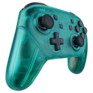 EXtremeRate Clear Pure Green Faceplate Backplate Handles DIY Replacement Full Housing Shell Cover for <b>Switch</b> Pro Controller - Product Image 4