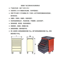 Chariot à outils Jieke de 430 pièces avec sept tiroirs pour réparation automobile Porsche 911 (2011-2019)