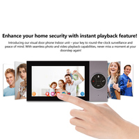 Caméra de porte à écran tactile Sonnette de porte vidéo Tuya App Sonnette de porte vidéo Android Caméra Sonnette de porte avec moniteur