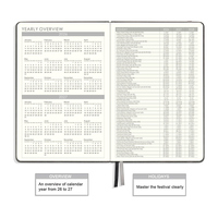 Agenda Espiral 2026 Plan A5, Cuaderno de Planificación Semanal de 365 Días, Personalizable con Logotipo en Lámina Dorada, 100% Ecológico