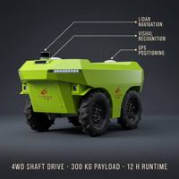 Châssis de robot UGV autonome pour navigation extérieure ROS2, contrôle multi-interface CAN RS485, plateforme ouverte pour la planification de trajets