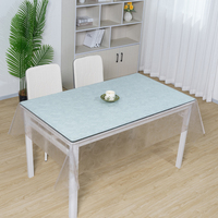 Nappe transparente en PVC RNPT, housse de table imperméable en vinyle, protection décorative pour meubles de salle à manger