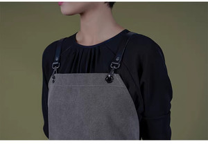<span class=keywords><strong>Tablier</strong></span> de barista en toile épaisse, logo <span class=keywords><strong>personnalisé</strong></span>, restaurant de thé au lait, <span class=keywords><strong>boulangerie</strong></span>, manucure, tabliers unisexes en toile - Product Image 5