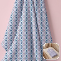 Nappe de table froissée en coton à carreaux quatrefeuilles avec franges, idéale pour pique-nique, OEM ODM