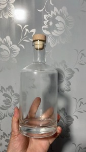 Etiqueta engomada/logotipo personalizado 375ml 750ml licor vacío espíritu hielo vino botella whisky Gin Ron Vodka Tequila con corcho - Product Image 6