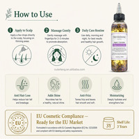Minyak Perawatan Penumbuh Rambut Label Pribadi, Biotin Herbal Alami Bernutrisi untuk Pertumbuhan Rambut Cepat, Grosir