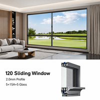 120er Serie Thermisch Getrennter Aluminium-Schiebefensterrahmen, Ultra-Schmales Sechsfach-Panoramadesign, 2,0mm Profil, OEM ODM