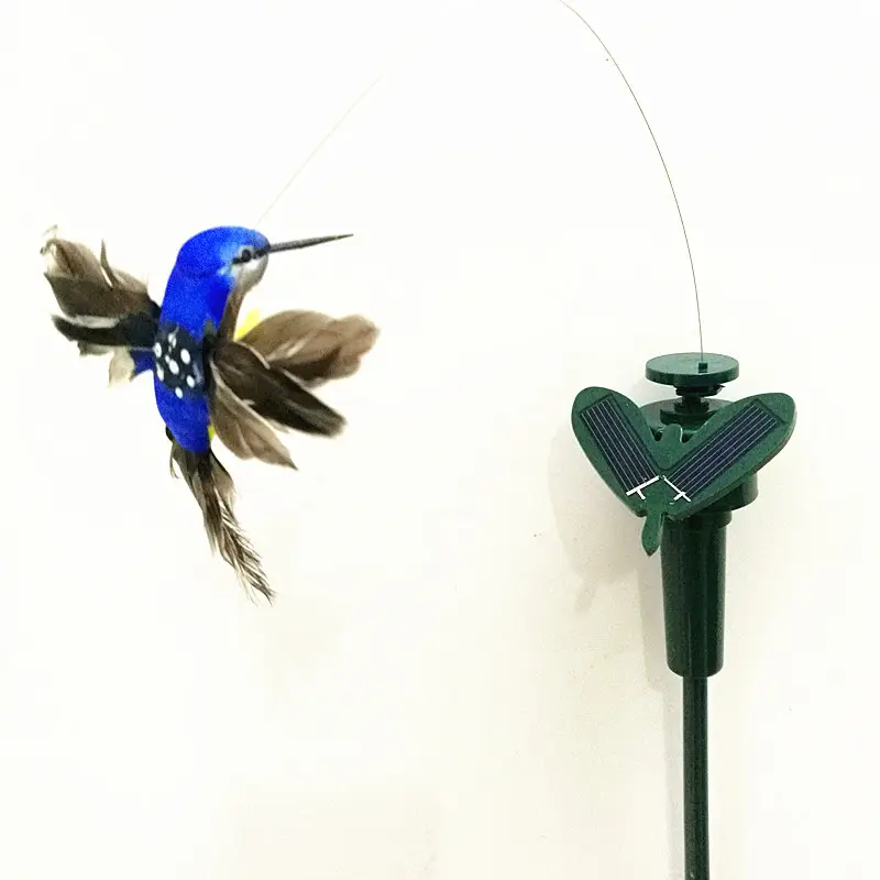 Power การสั่นสะเทือนเต้นรำบินกระพือปีกนกสำหรับ Garden Yard Decor Stake Flying Fluttering Hummingbird