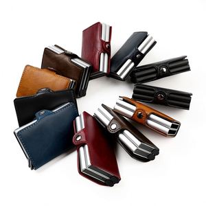 Nueva Cartera Delgada con Bloqueo RFID, de Cuero Sintético Vintage, para Tarjetas de Identificación y de Crédito, con Logotipo Personalizado - Product Image 4