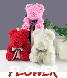 Boneka Beruang Mawar Romantis Dapat Disesuaikan 40cm Buatan Tangan dari Busa Hadiah Tahun Baru Hari Ibu Hari Valentine Wisuda Hadiah Boneka Beruang - Product Image 4