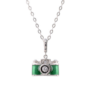 <span class=keywords><strong>Collar</strong></span> de plata de ley 925 personalizado, colgante de cámara oculta verde <span class=keywords><strong>esmeralda</strong></span> <span class=keywords><strong>con</strong></span> <span class=keywords><strong>collar</strong></span> de circón, nuevo diseño - Product Image 1