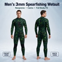 Combinaison de plongée en néoprène Yamamoto à capuche et manches longues de 5 mm d'épaisseur pour hommes avec motif camouflage