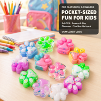 Jouet Squishy Patte de Chat pour le Bureau, Anti-Stress, en TPR Souple, Jouet Sensoriel à Presser pour Enfants, Adolescents, Adultes, Cadeau de Fête, Vente en Gros