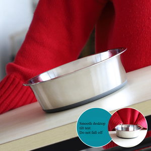 Bol de nourriture pour animaux de compagnie en acier inoxydable arrondi, bassin en silicone, fournitures pour chiens et chats ODM, fontaine à eau emballée en sac, plat d'alimentation pour chien - Vente en gros - Product Image 4