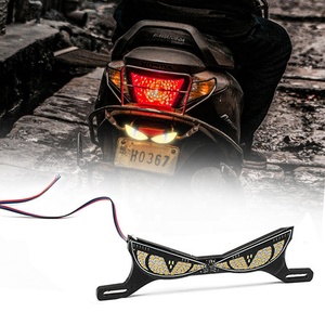 Sistema <span class=keywords><strong>de</strong></span> Luces LED para Motocicleta con 8 Lentes Triangulares Tipo <span class=keywords><strong>Ojo</strong></span> <span class=keywords><strong>de</strong></span> Águila, 12V, Lámpara Auxiliar para Placa <span class=keywords><strong>de</strong></span> Matrícula, Montaje Izquierdo y Derecho - Product Image 2