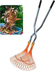 Leaf <b>Grabbers</b> for Yard Work Leaf Picker with Long Steel Handle & Wide Steel Claw Cushioned Grip Lawn Clippings Twigs Yard Waste - Product Image 1