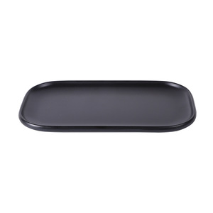 Wuhe Black Melamine Rectangle Plate 30x15cm Frosted Surface For Hotel Party Use - Product Image 3
