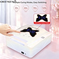 Lampe à ongles rechargeable 380W avec perles de cristal, double source lumineuse, séchage rapide UV LED, couleurs variées