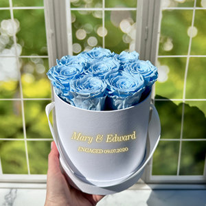 Vente en gros de roses immortelles faites à <span class=keywords><strong>la</strong></span> main, fleurs infinies éternelles, roses éternelles préservées en boîte pour cadeau de mère 2025 - Product Image 1