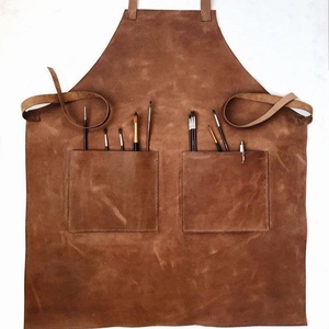 Nhà Máy Giá Tùy Chỉnh Logo In Phong Cách Dài Bib Bếp Da BBQ Tạp Dề KAS-0054 - Product Image 1