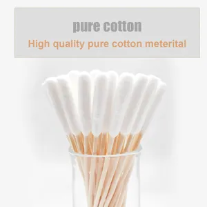 Customized Disposable High Quality Cotton Swabs Long Sticks Q-tips Large Head Bamboo Cotton Bud For Pet