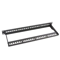 XXD pabrik OEM 24 48 port panel patch 19 inci logam matte UTP FTP rj45 Cat6 Cat5e panel patch kosong