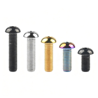 Vis à tête cylindrique en titane plaqué zinc M5x8/10/12/15/18/20/25/30mm, vis à tête Allen pour fixation de porte-bidon de vélo, 4 pièces