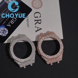 New Arrival Solid 925 Silver Gold Plated Moissanite <b>Watch</b> <b>Case</b> for GA2100 Iced Out Hip Hop <b>Watch</b> Accessory - Product Image 5