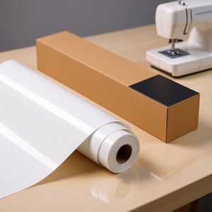 Vinilo Termotransferible Blanco Brillante en Rollo de 12 x 25 Pies, Fácil de Cortar, Fuerte Adhesión para Camisetas, Aplicación con Plancha - Product Image 2