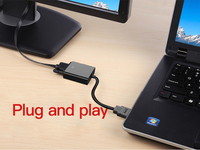 Cable Hub DM VGA Clásico de Fábrica, 15 cm, 2-4 Puertos para MAC y Windows CHB020 en Existencia