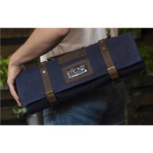 Free Sample camping outdoor knife carrier tote <b>Waxed</b> casual Knife Roll Chefs <b>Bag</b> Deluxe Knife roll Case <b>bag</b> for chef - Product Image 4